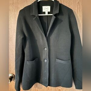 1901 Black Blazer Classic Notched Lapel